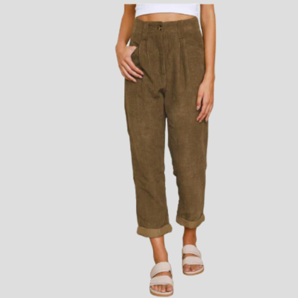 Pantaloni in Corduroy Stilosi – Flair Casual con Tessitura