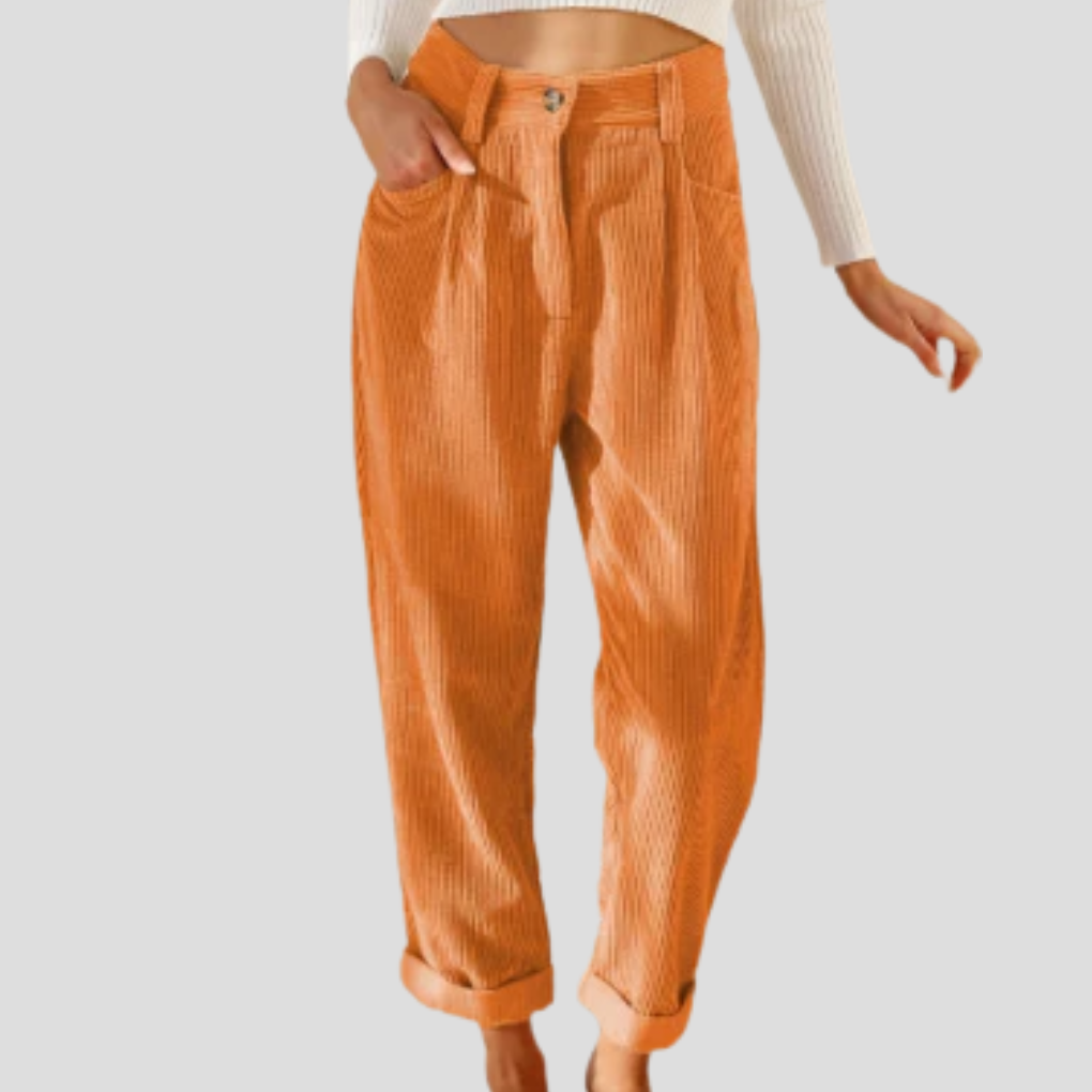 Pantaloni in Corduroy Stilosi – Flair Casual con Tessitura