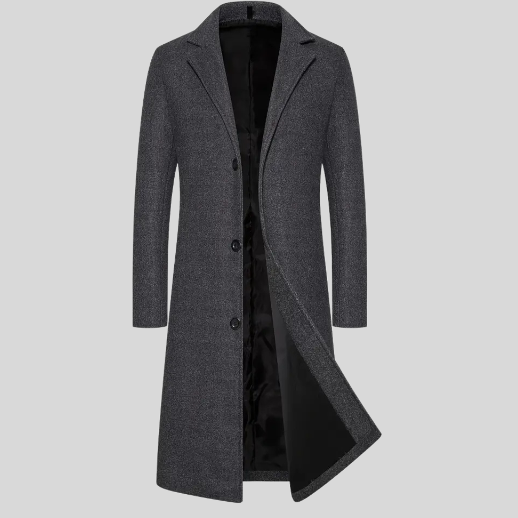 Cappotto Lungo da Uomo – Strato Invernale Elegante con Stile Classico