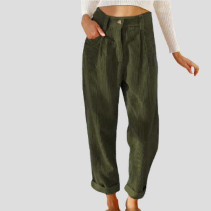 Pantaloni in Corduroy Stilosi – Flair Casual con Tessitura
