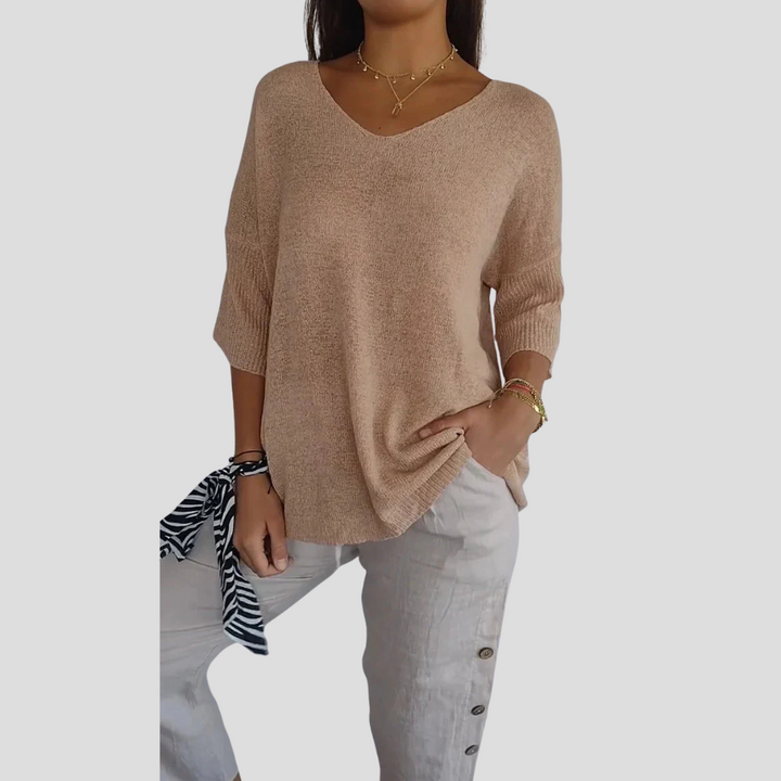 Top in Maglia a V per Donne – Stile Casual con Fascino Quotidiano