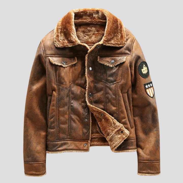 Giacca Biker in Suede da Uomo