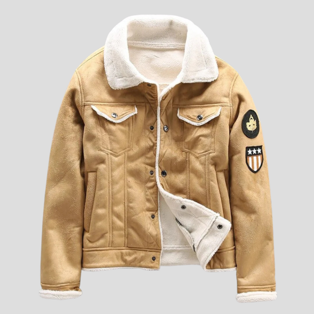 Giacca Biker in Suede da Uomo