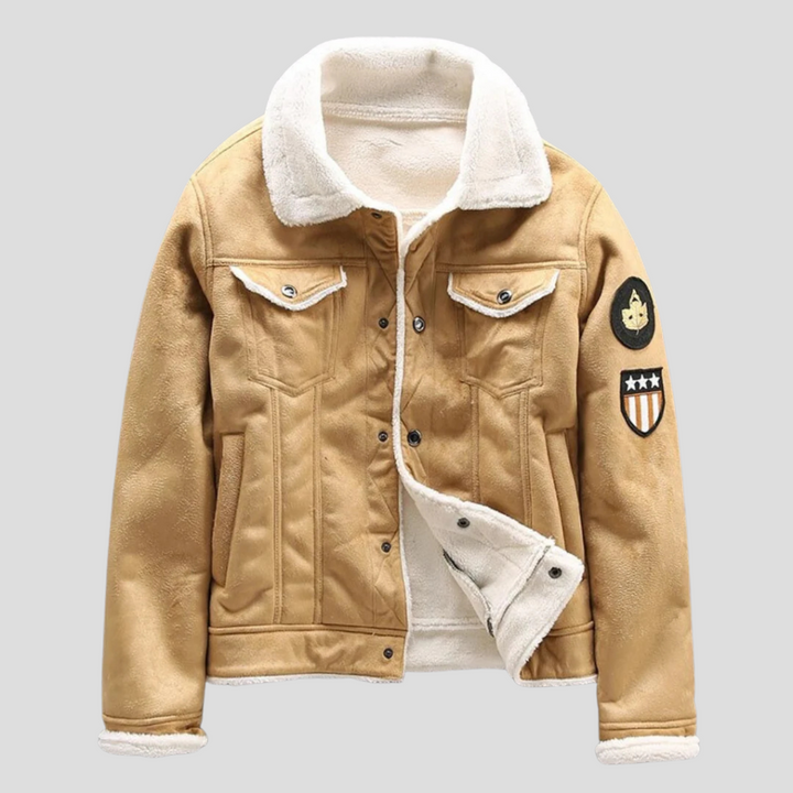 Giacca Biker in Suede da Uomo