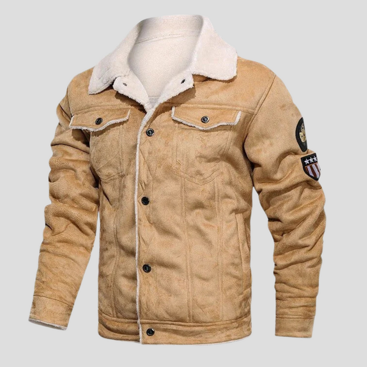 Giacca Biker in Suede da Uomo