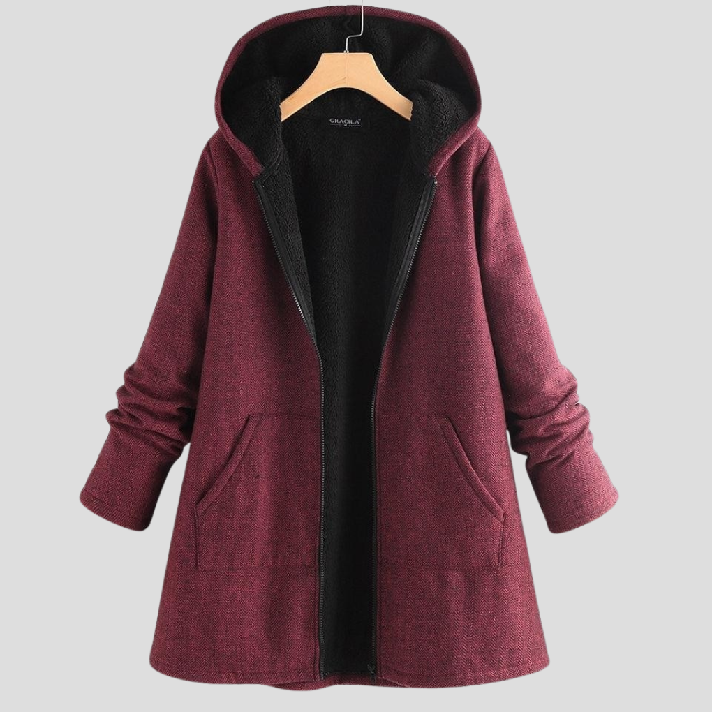Cappotto Imbottito in Pile da Donna