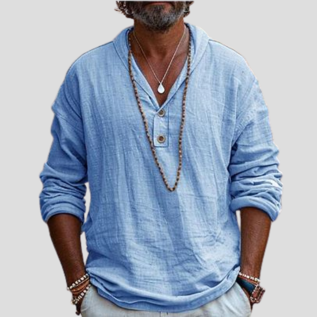 Camicia Lunga in Lino da Uomo – Design Raffinato con Appello Casual