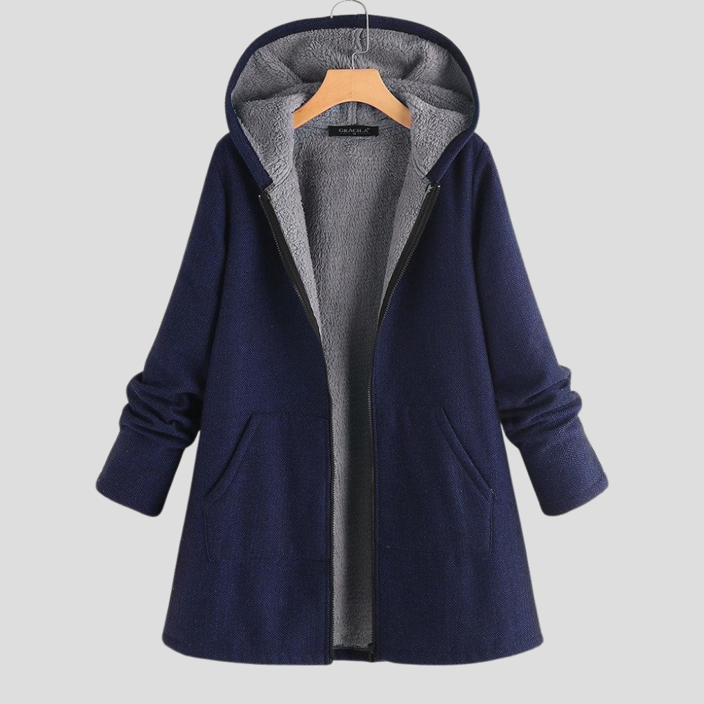 Cappotto Imbottito in Pile da Donna