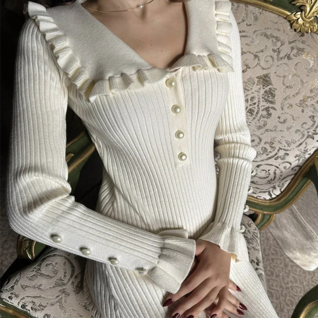 Abito Maxi da Donna – Ruffle Alta Vita Dichiarazione