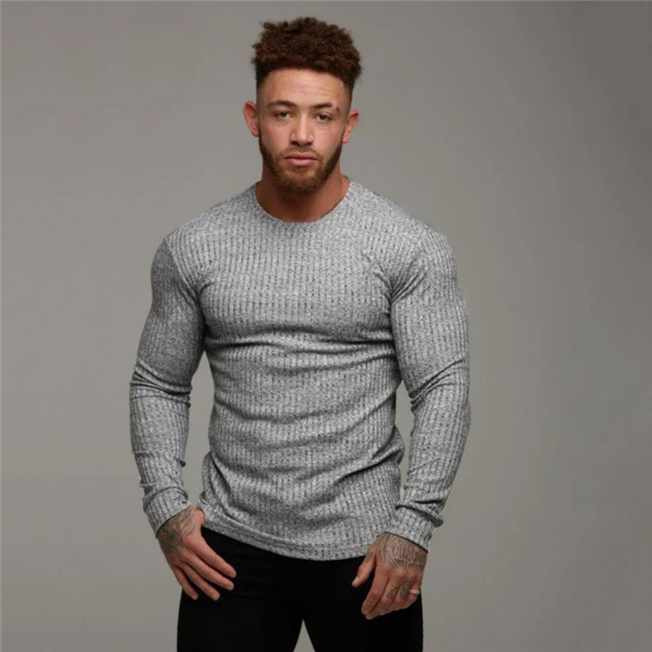 Maglione da uomo in jersey a collo crew - Strato casual con palette senza tempo