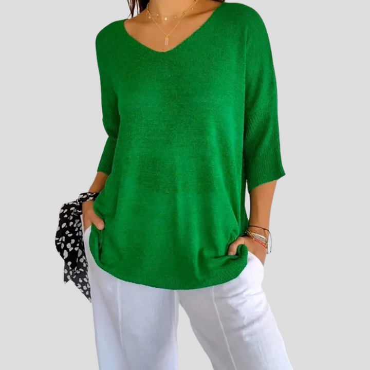 Top in Maglia a V per Donne – Stile Casual con Fascino Quotidiano