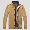 Cardigan Foderato in Pile da Uomo