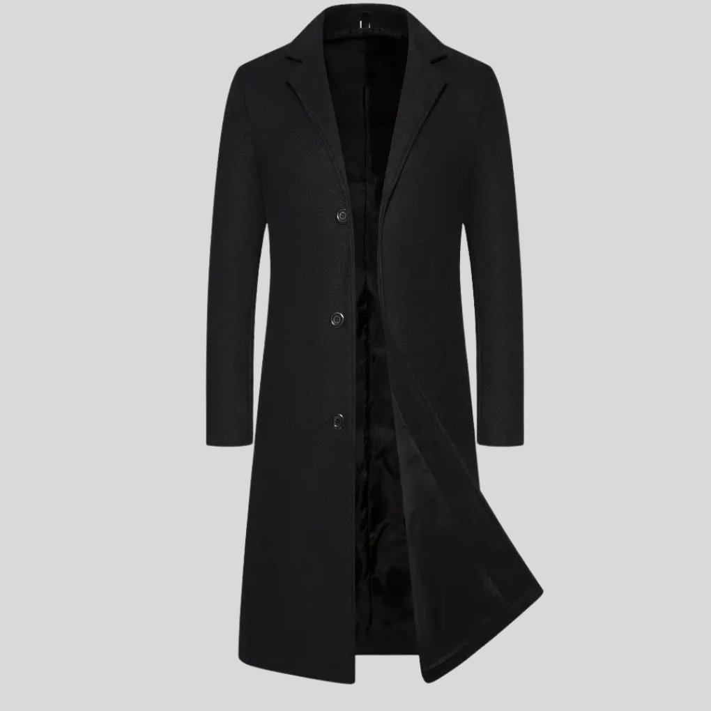 Cappotto Lungo da Uomo – Strato Invernale Elegante con Stile Classico
