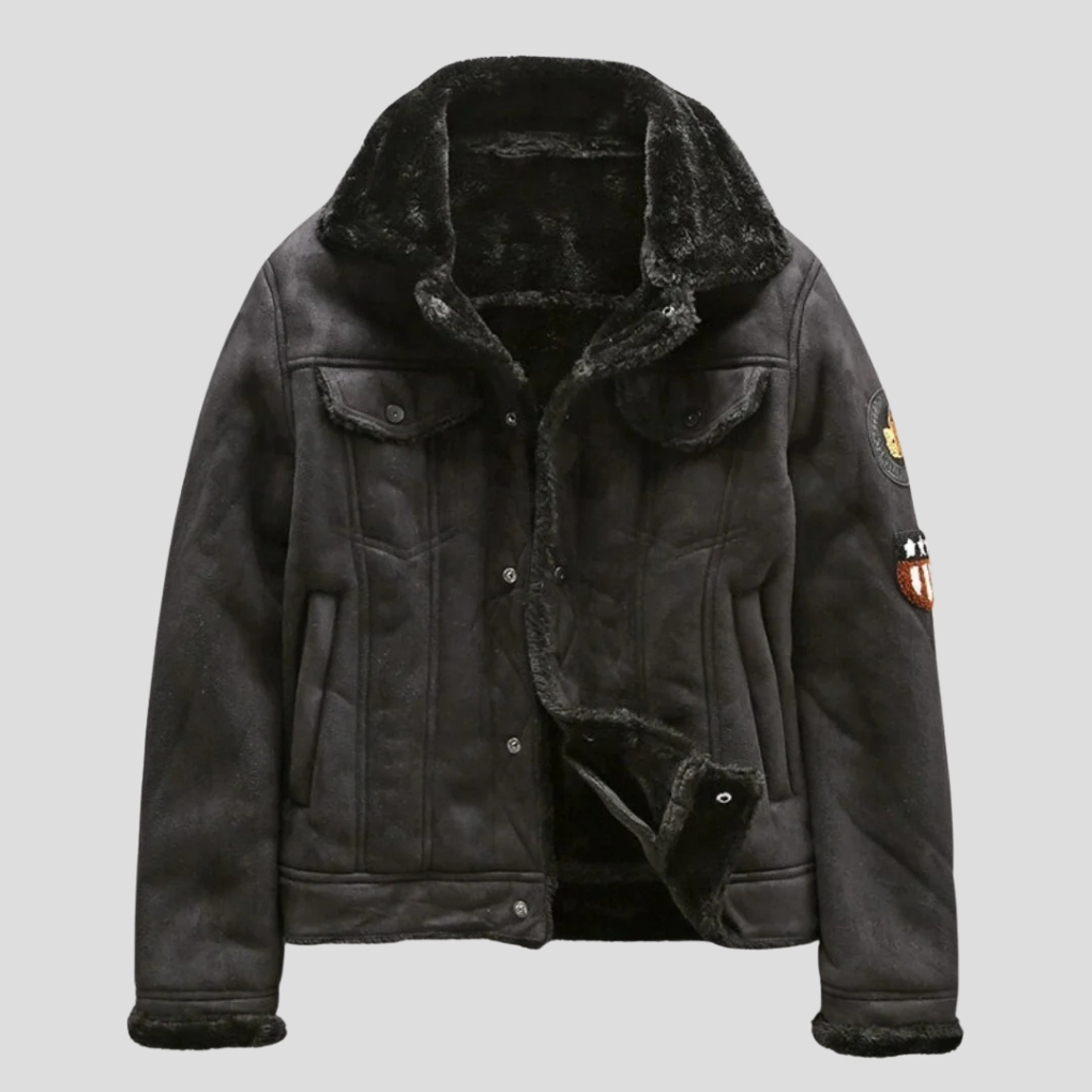 Giacca Biker in Suede da Uomo