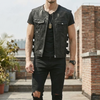 Gilet in Pelle Moda per Uomini