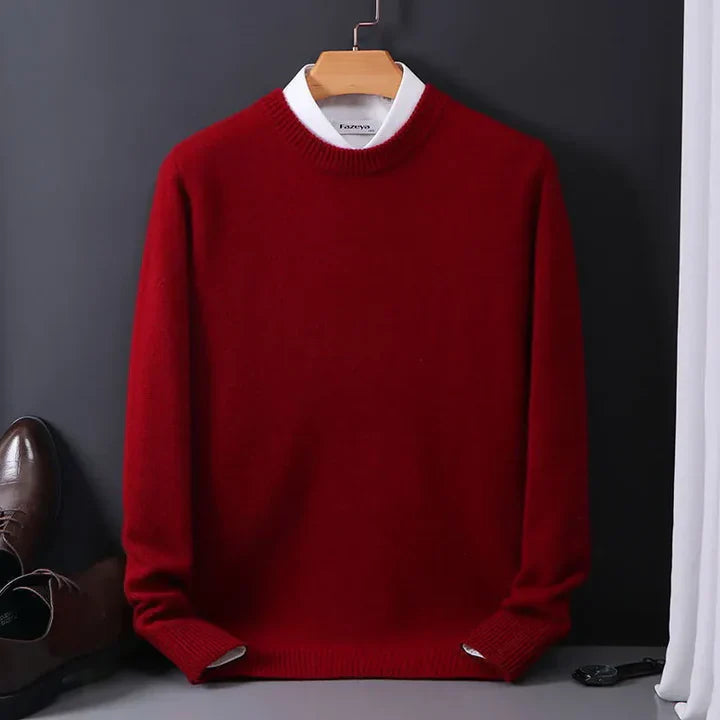 Caspian – Maglione classico in maglia fine da uomo