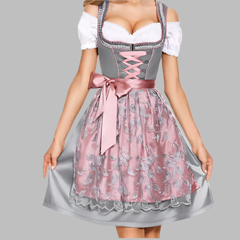 Costume Tradizionale Unico per Donne con Grembiule e Blusa
