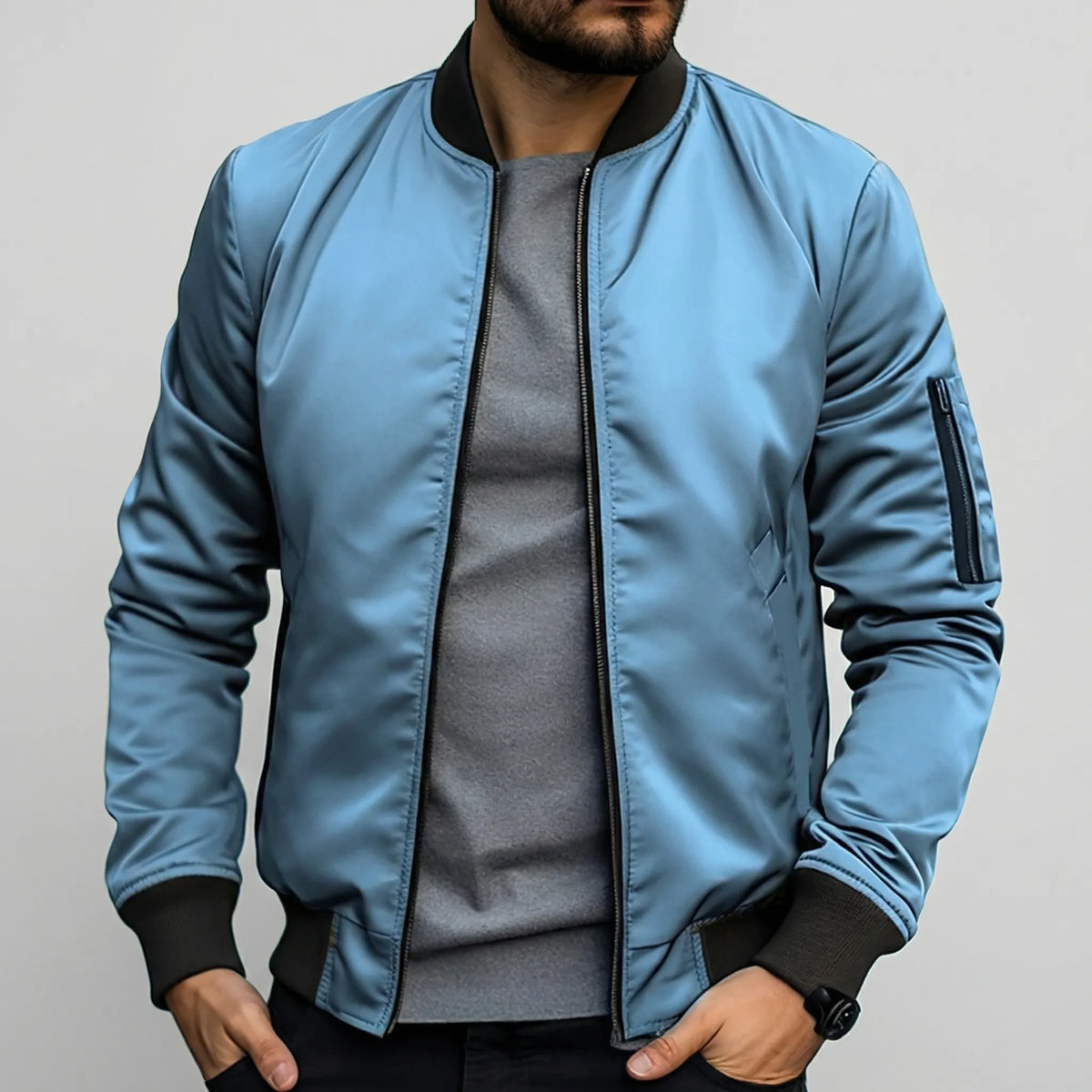 Giacca Bomber Slim Silhouette da Uomo