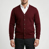 Cardigan a V con Bottoni per Uomo