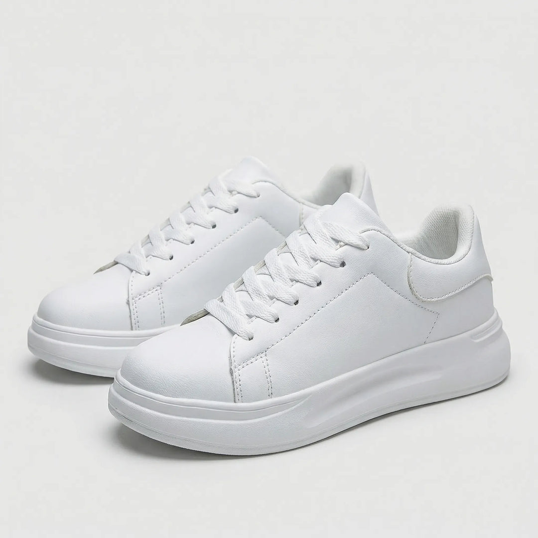 Velnora - Sneaker minimalista bianca con lacci