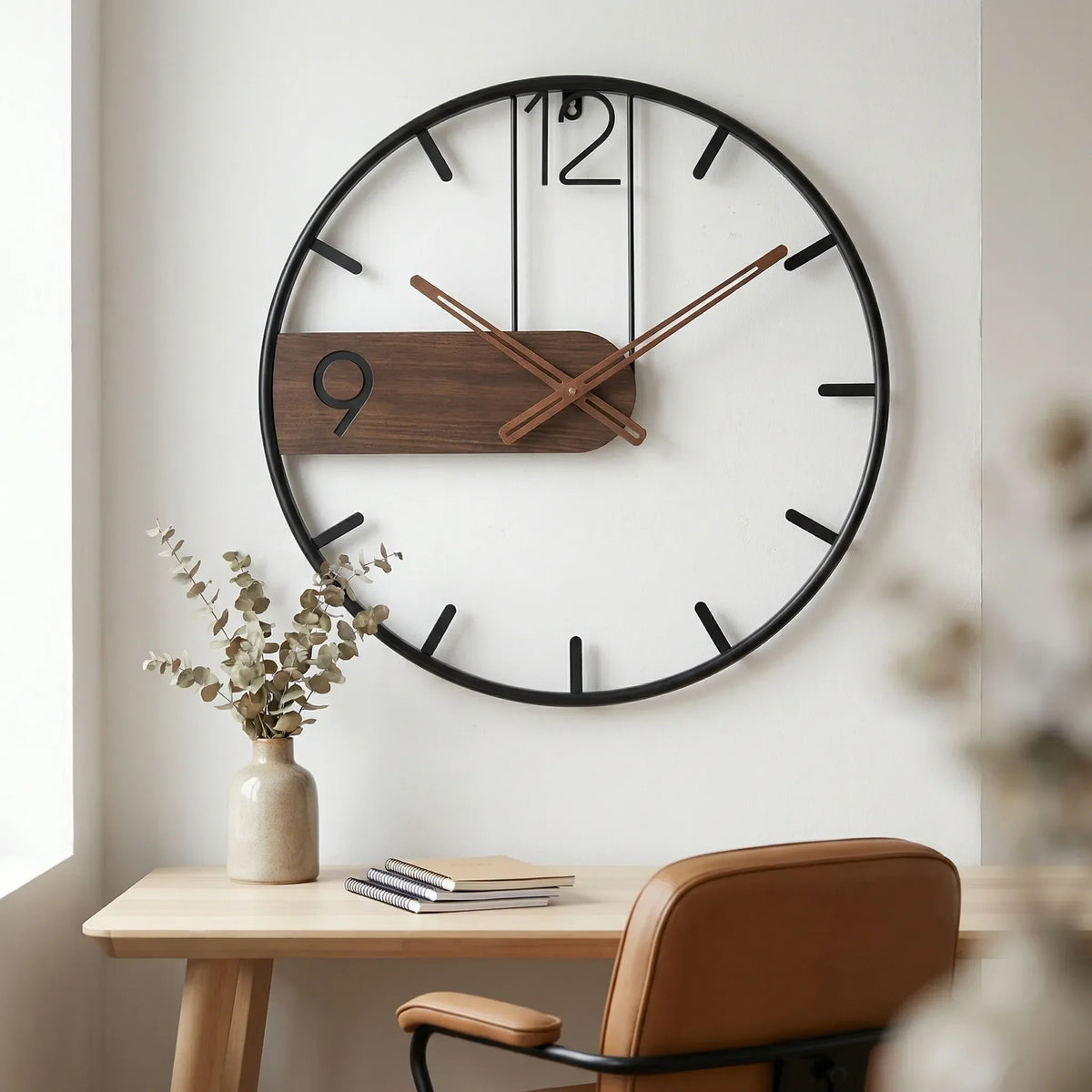 Orologio da Parete Moderno a Faccia Aperta Rotondo