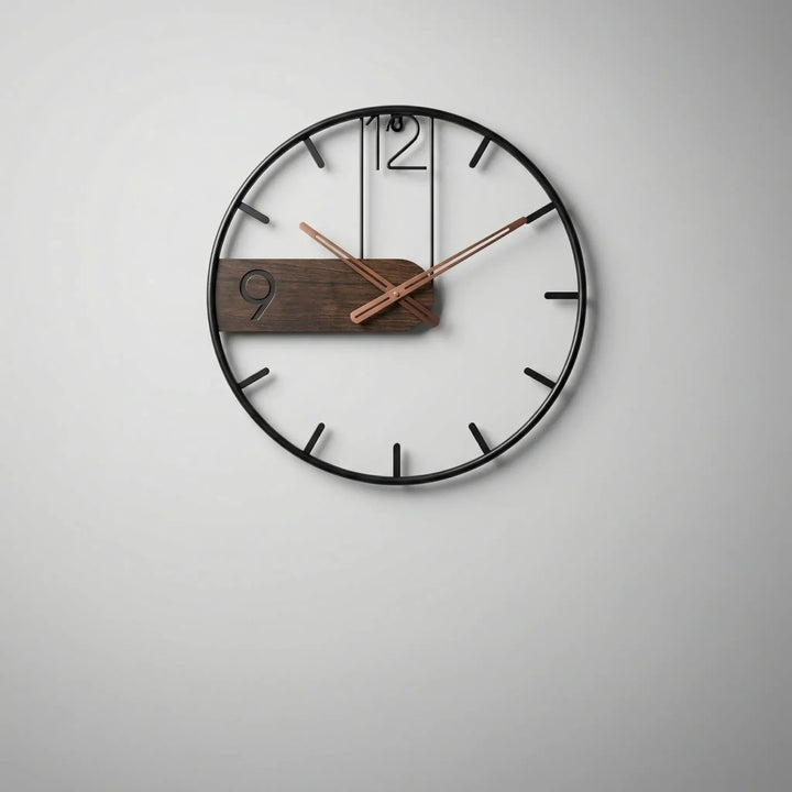 Velorind - Orologio da parete moderno rotondo a giorno