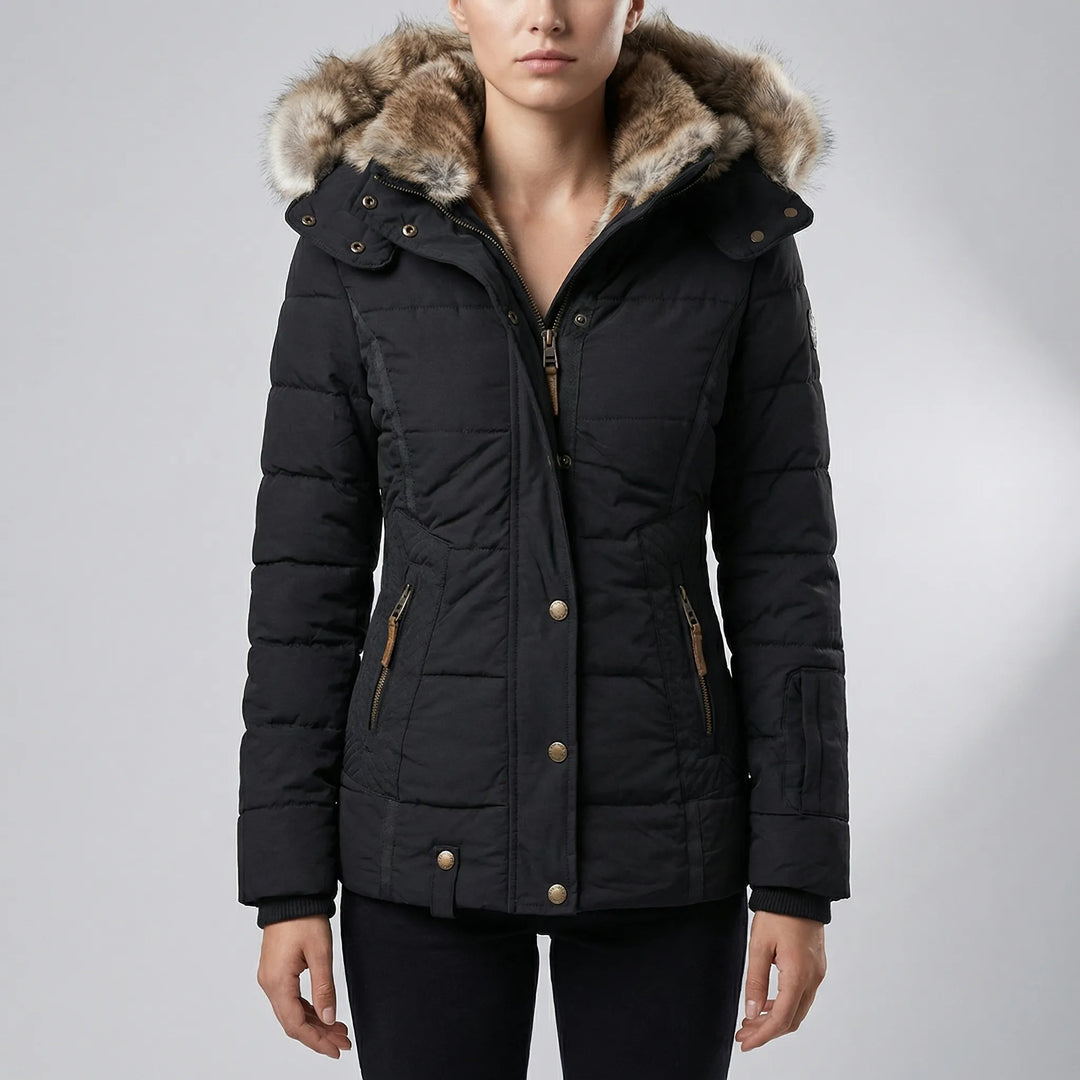 Velurna - Parka con cappuccio trapuntato dalla vestibilità slim