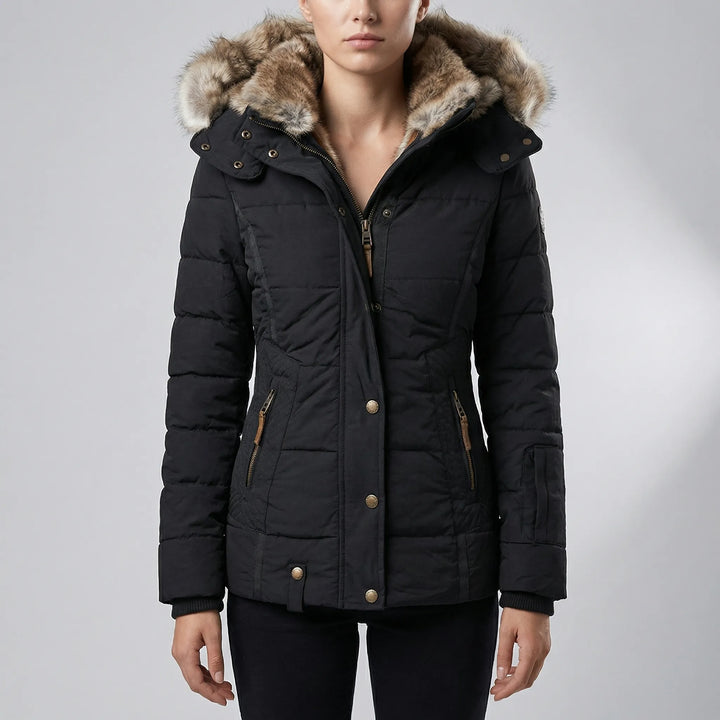 Velurna - Parka con cappuccio trapuntato dalla vestibilità slim