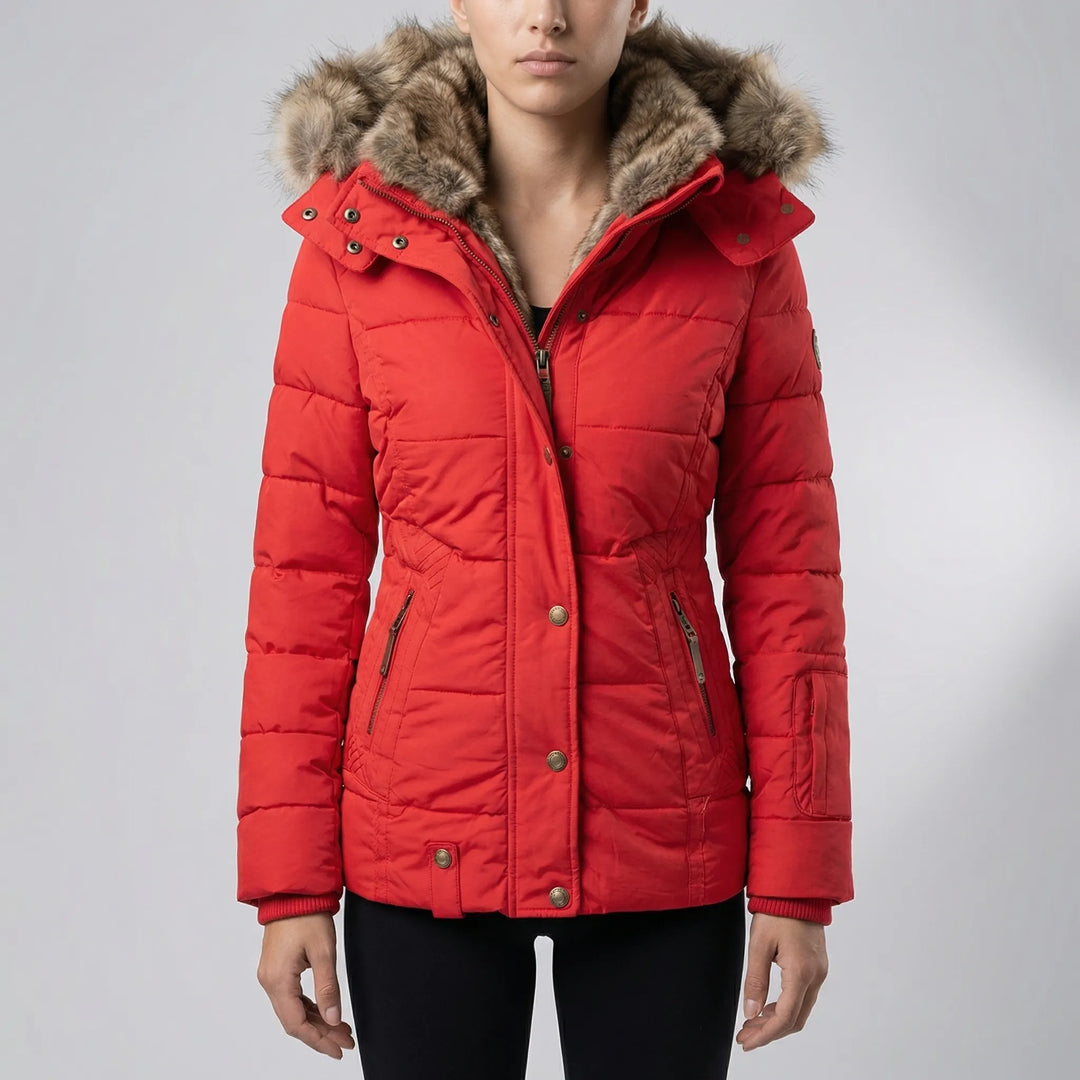 Velurna - Parka con cappuccio trapuntato dalla vestibilità slim