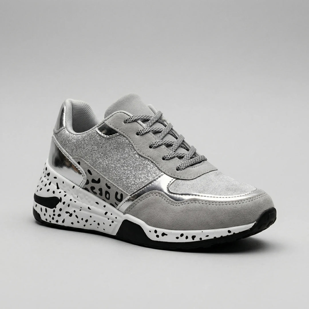 Velvrix - Sneakers da donna con lacci e stampa