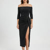 Abito Midi Bodycon Senza Spalline