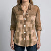 Blusa a Maniche Lunghe con Bottone Frontale