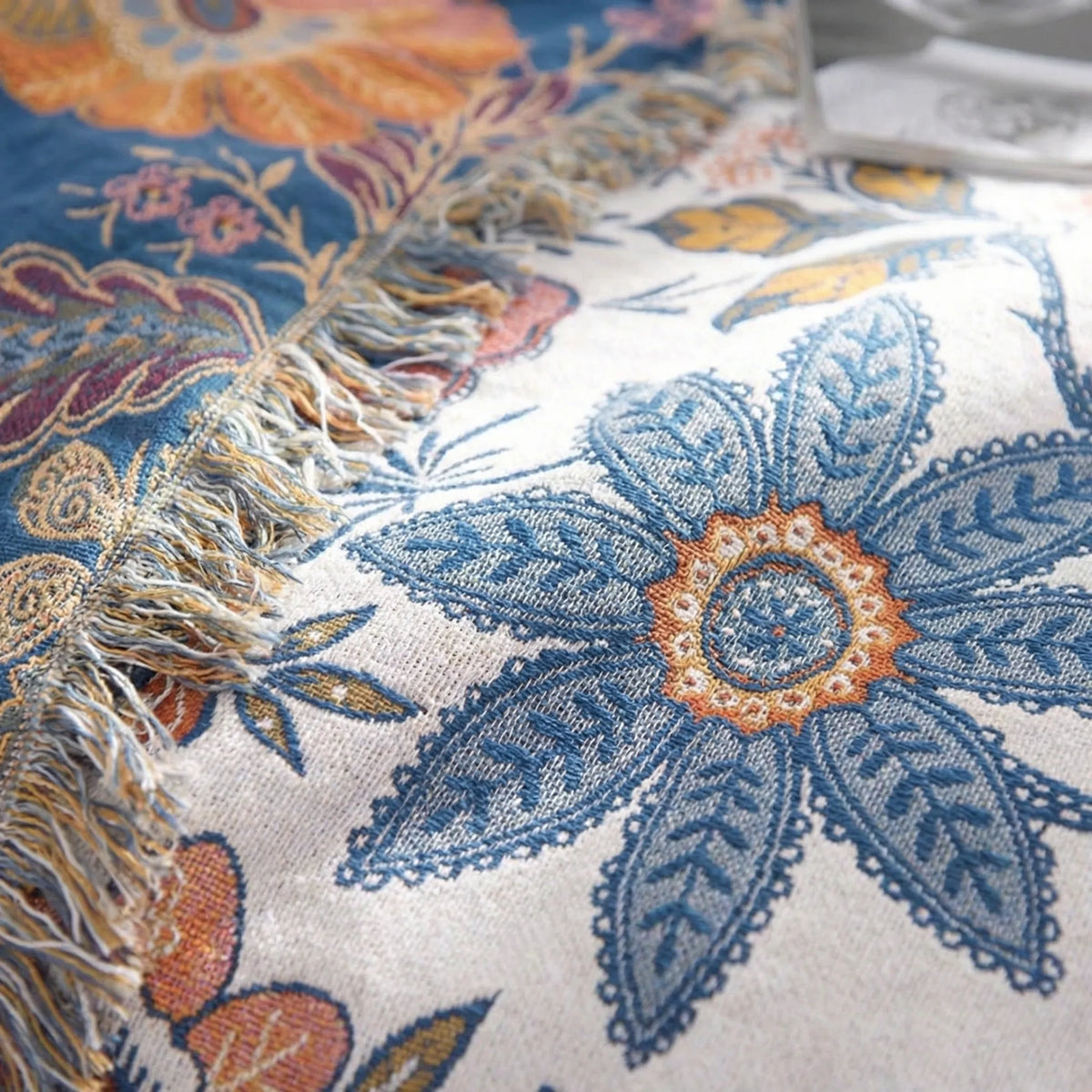 Coperta Throw Floreale Reversibile