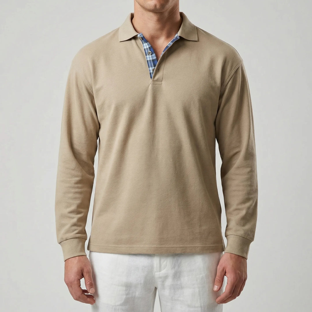 Vestano - Maglione con colletto polo a maniche lunghe