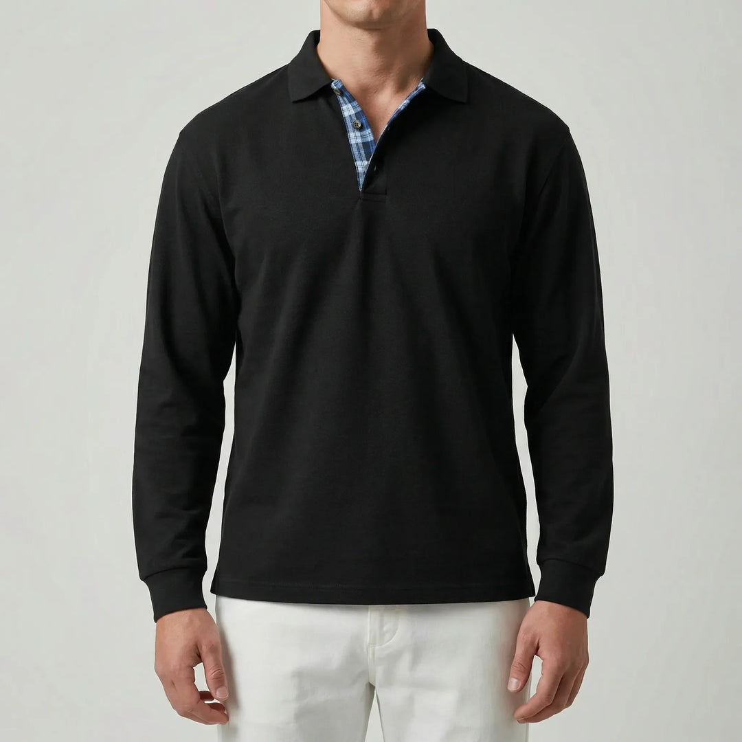 Vestano - Maglione con colletto polo a maniche lunghe