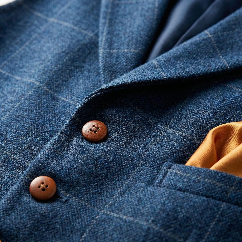 Vesthaven - Gilet vintage con scollo a V e abbottonatura frontale