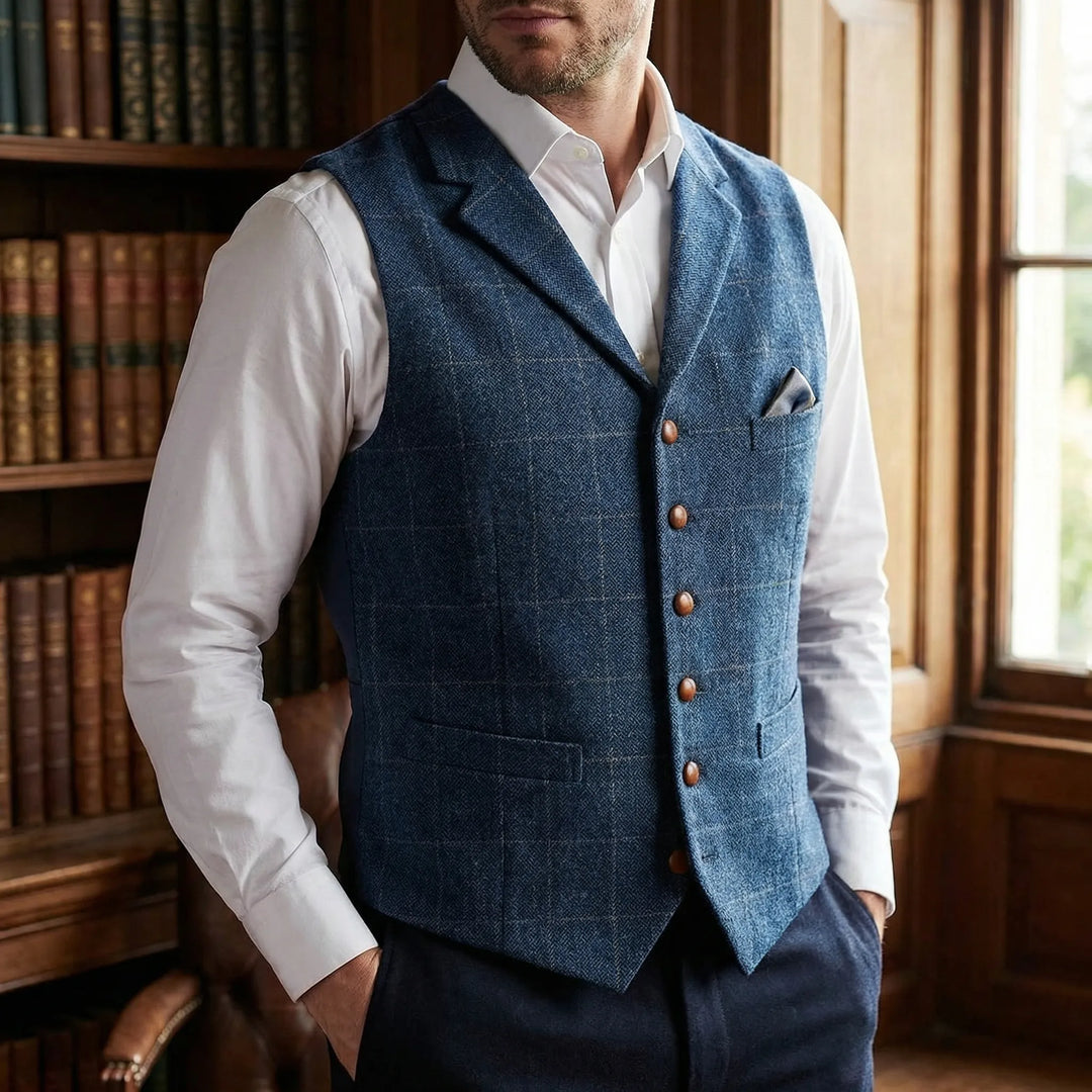 Vestonn - Gilet con bottoni sul davanti, ispirato allo stile vintage