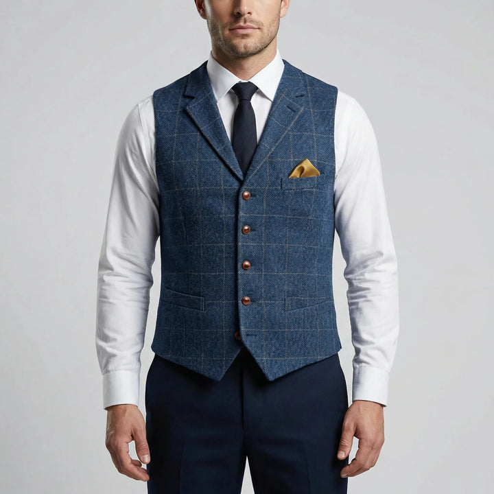 Vestonn - Gilet con bottoni sul davanti, ispirato allo stile vintage