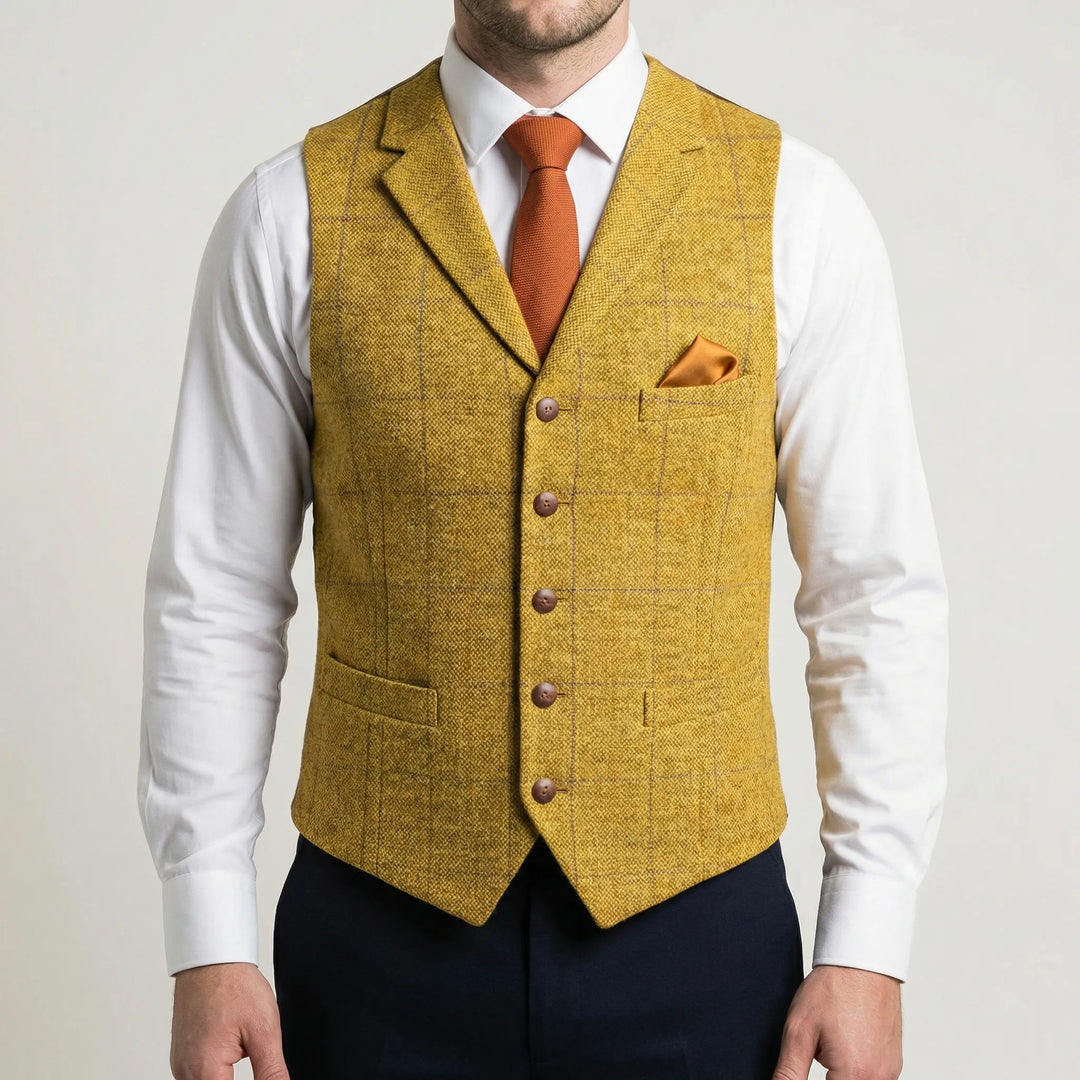 Vestonn - Gilet con bottoni sul davanti, ispirato allo stile vintage