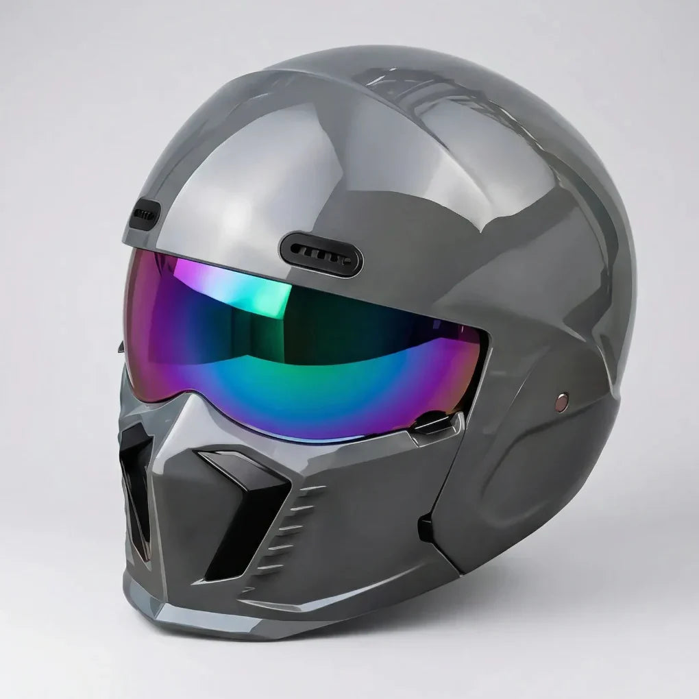 Vexorn - Casco integrale da motociclista in stile retrò