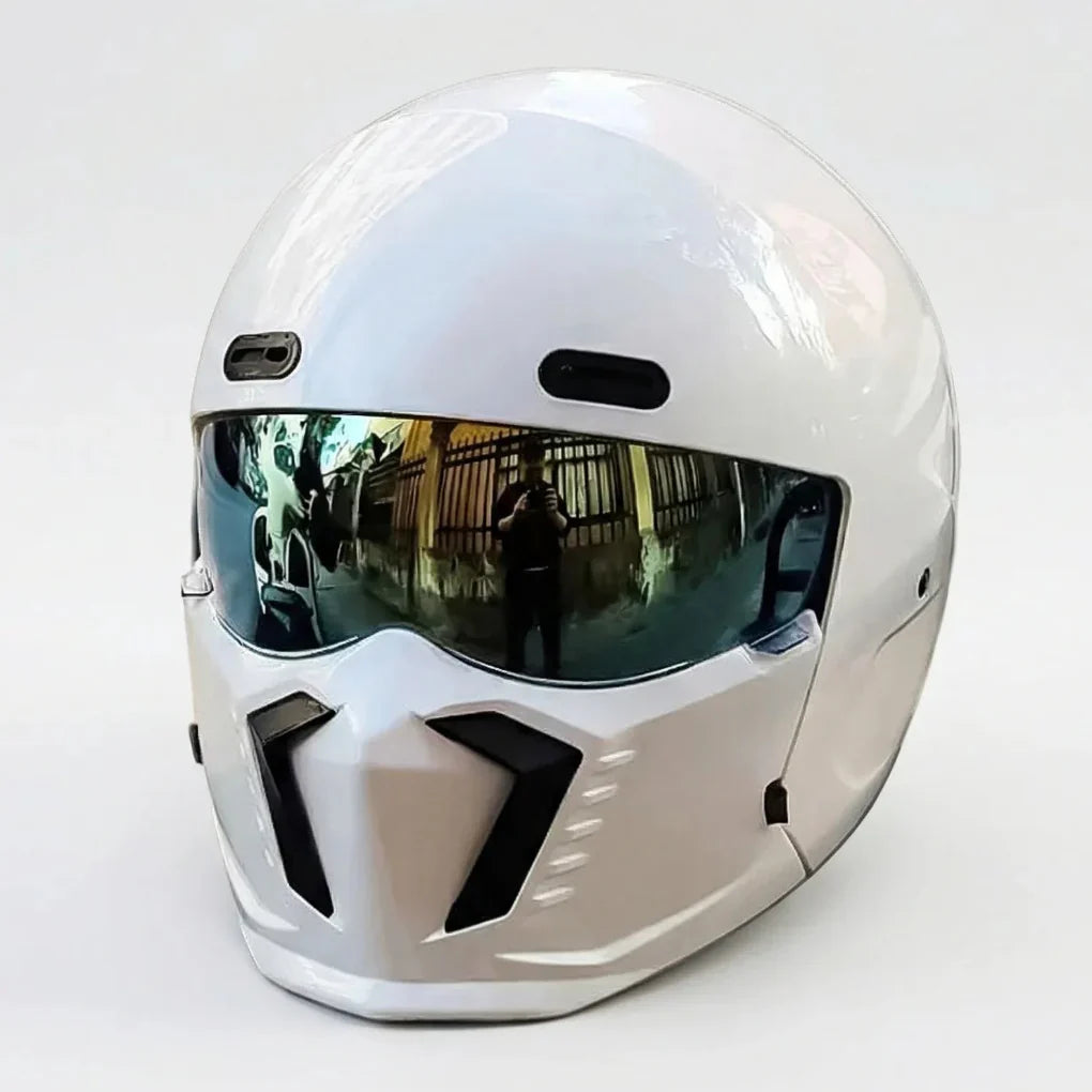 Vexorn - Casco integrale da motociclista in stile retrò
