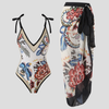 Costume da bagno intero vintage con volant