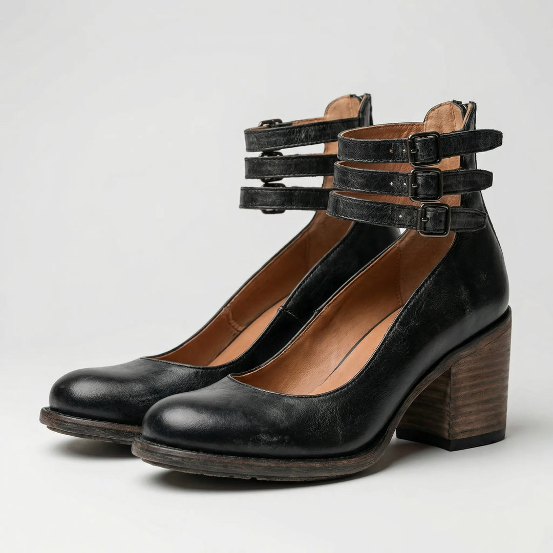 Vintrella - Décolleté con tacco grosso d'ispirazione vintage