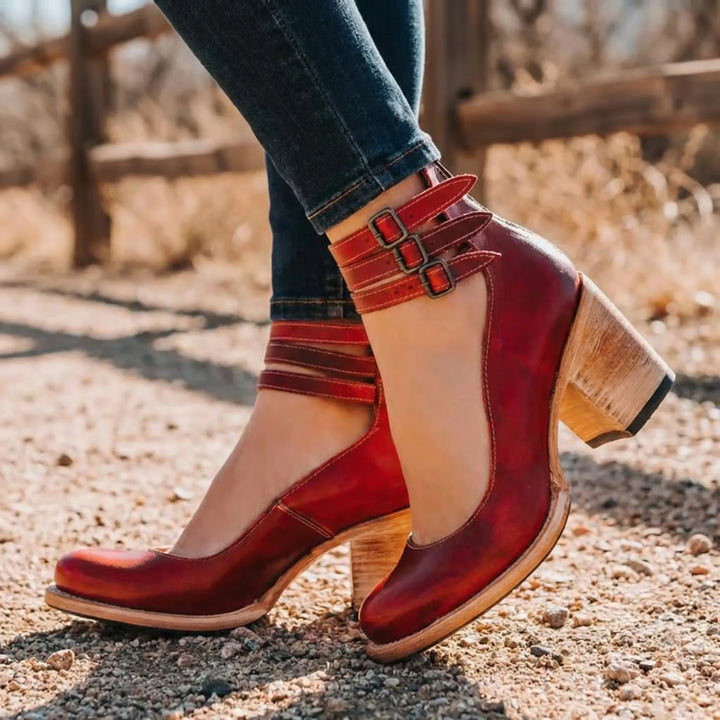 Vintrella - Décolleté con tacco grosso d'ispirazione vintage