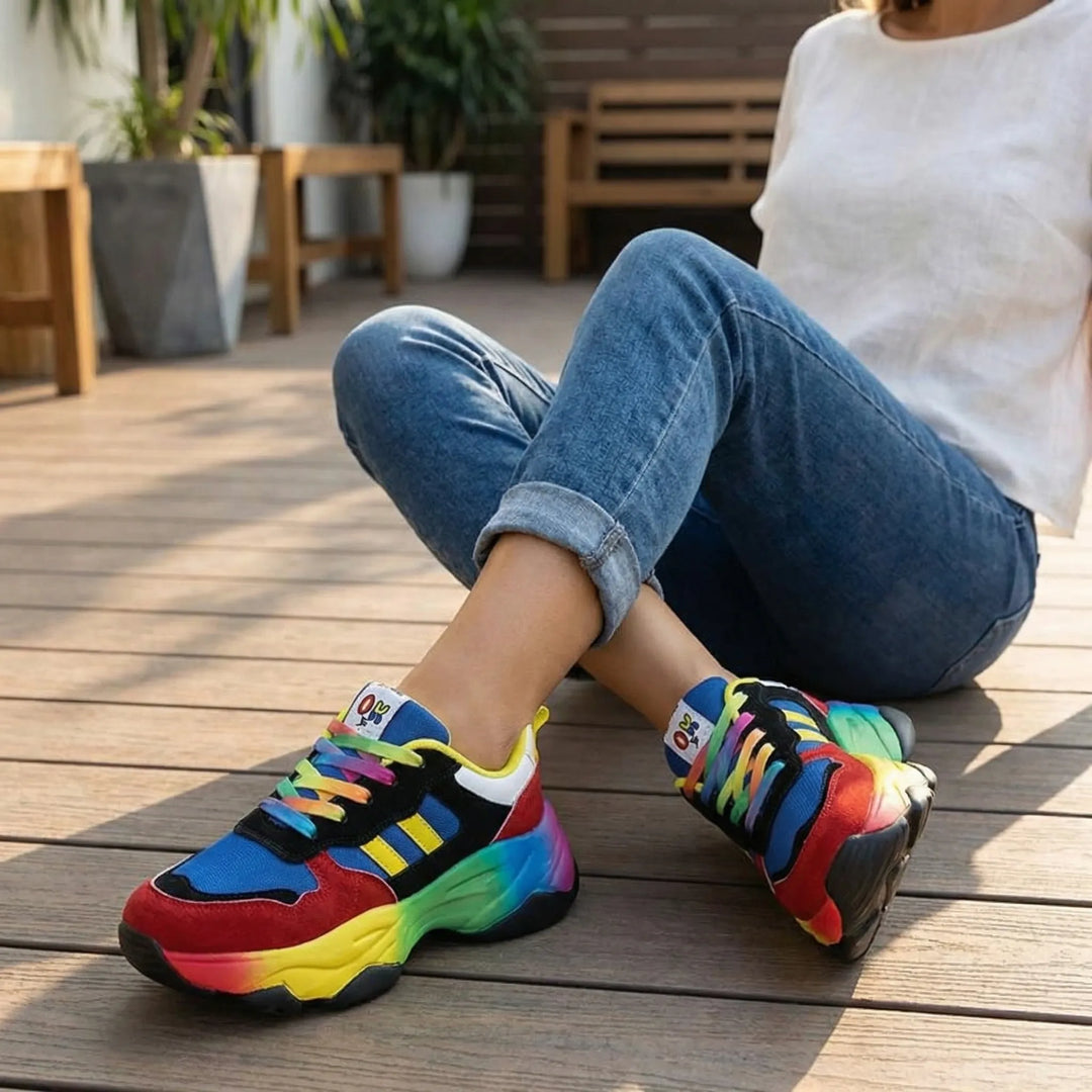 Vividex - Sneaker con plateau e lacci