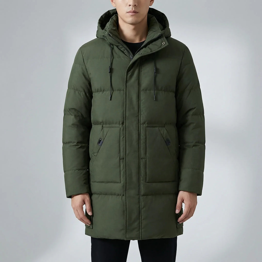 Vordex - Parka imbottito con cappuccio lungo da uomo
