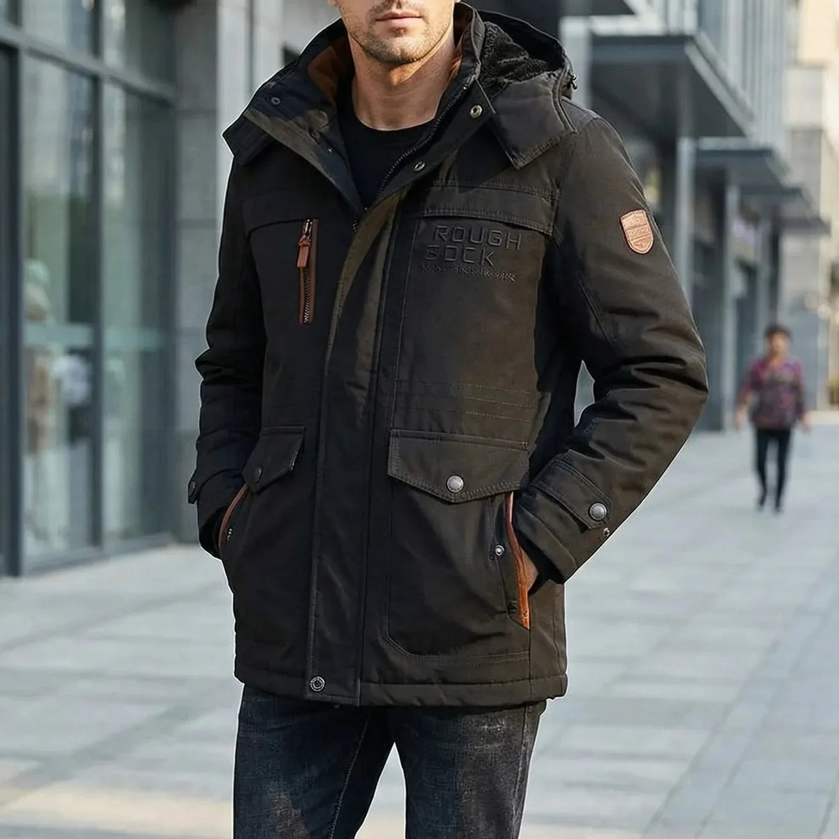 Giacca Invernale Uomo Quilted con Cappuccio
