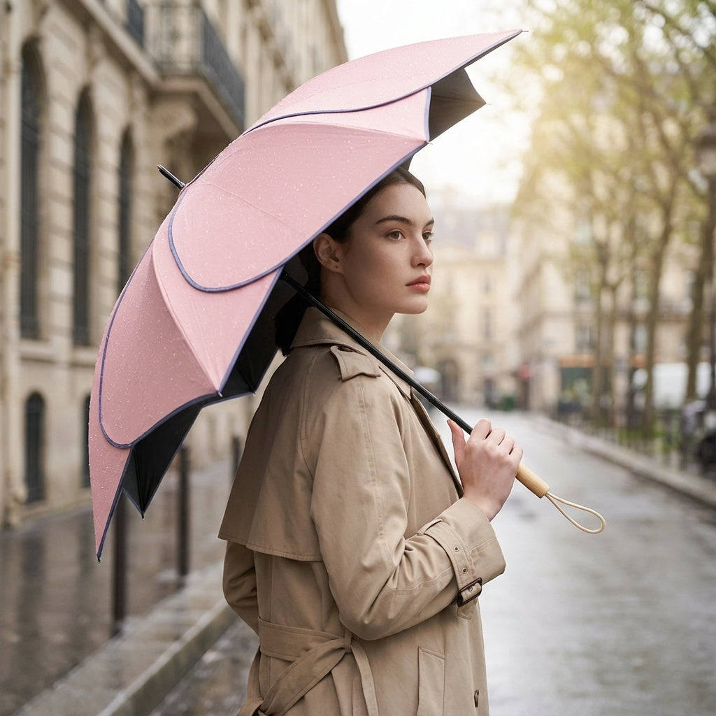Damen-Regenschirm mit Blumenmotiv – Woodloom