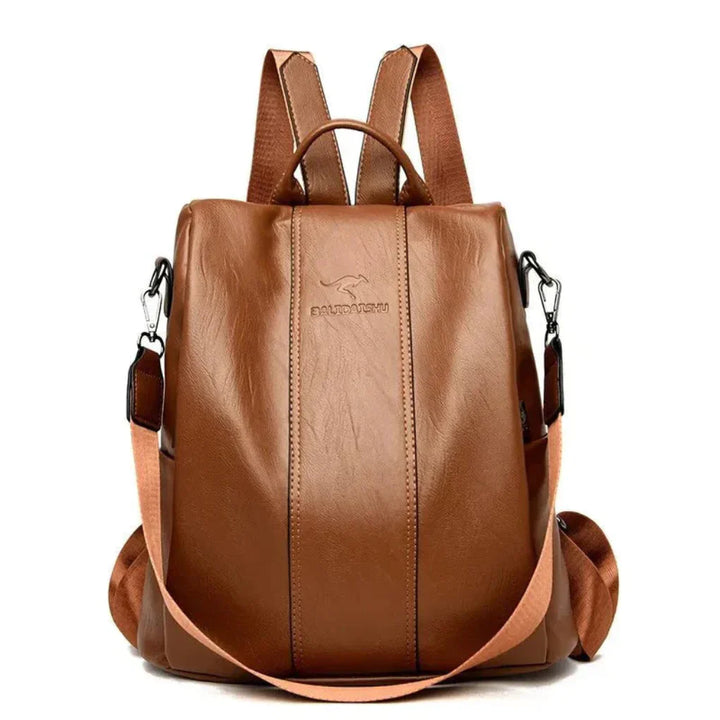 Zaino in Pelle Antifurto da Donna