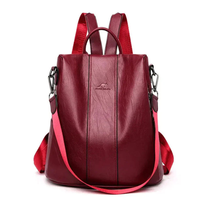 Zaino in Pelle Antifurto da Donna